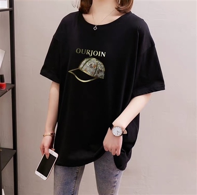 雜款女裝T恤圖案有貨處理全清價8元一件.可分貨，適合各大市場．聯系微信掃一掃圖片二維碼