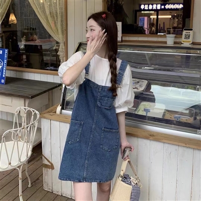 女裝雜款牛仔背帶裙褲新款多多
